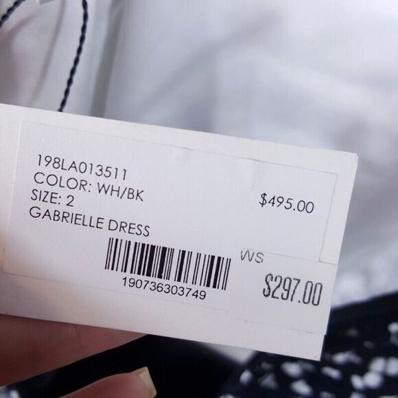 MILLY Womens Dress Size 2 Black Layered Sheath Lace Illusion GABRIELLE $495 - Picture 8 of 13